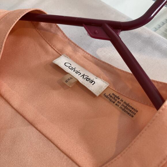 Calvin Klein Women's Ombre Snakeskin Button Up Blouse Size M‎ Lagenlook Career - Picture 5 of 13